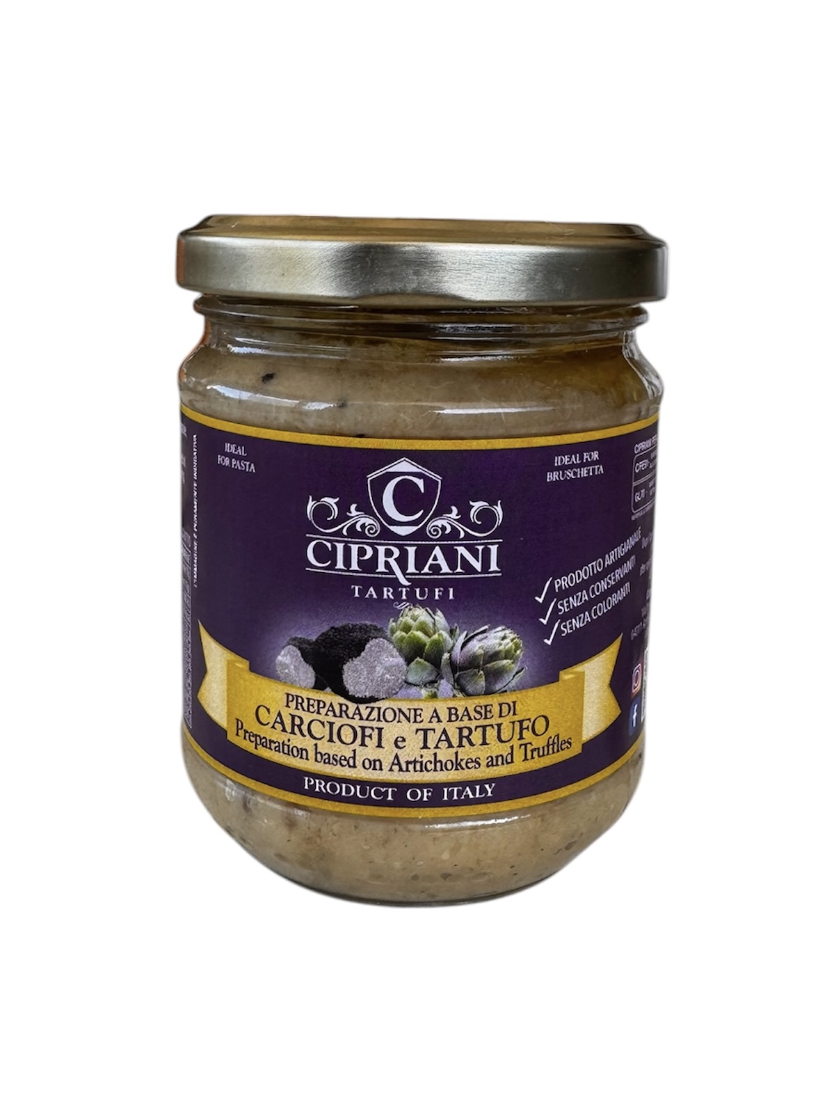 Artišoki püree trühvlitega, Carciofi e Tartufo 170 gr Artišoki püree trühvlitega, Carciofi e Tartufo 170 gr